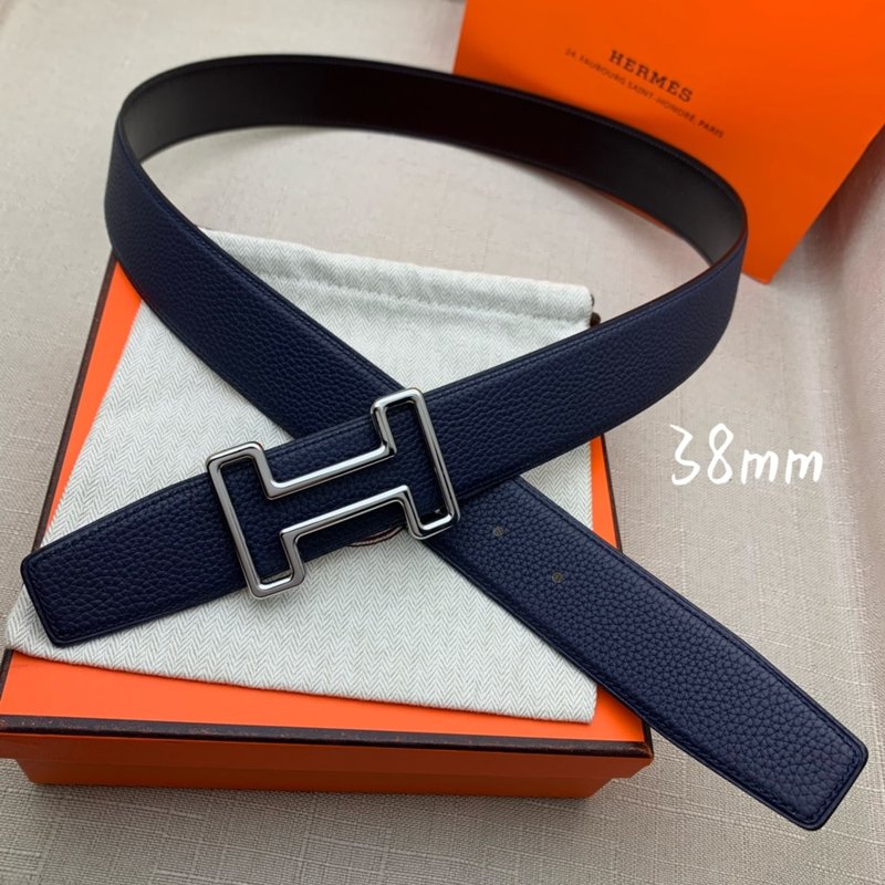 에르메스 양면 가죽 벨트 38mm 네이비 001-220777