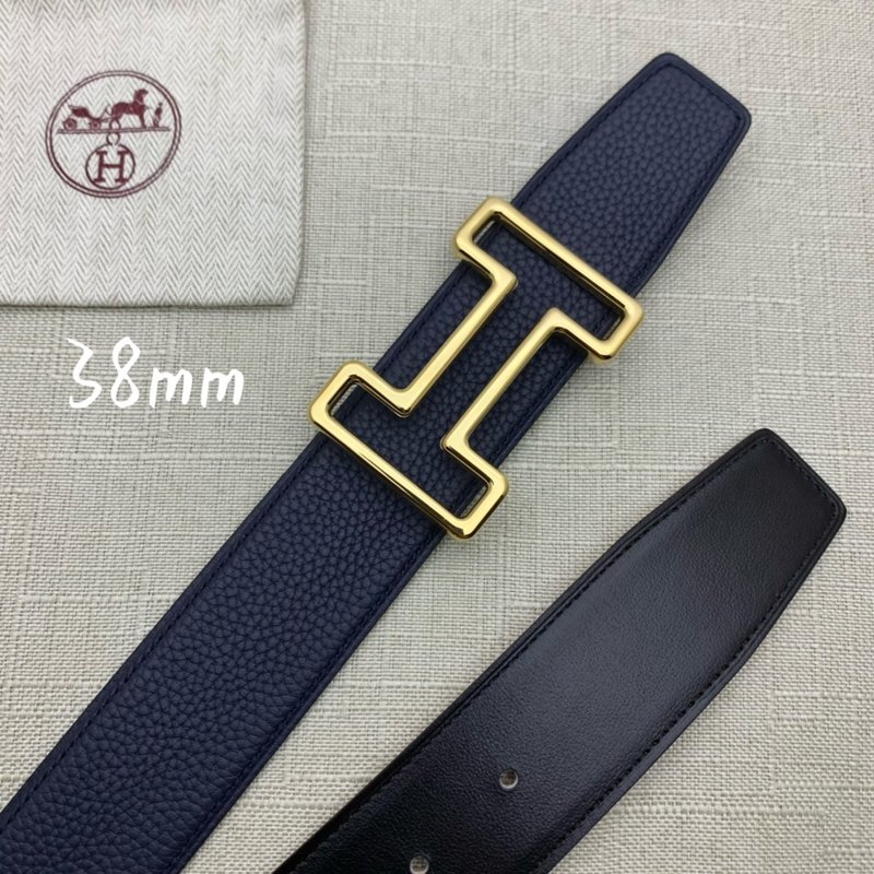에르메스 양면 가죽 벨트 38mm 네이비 001-220777