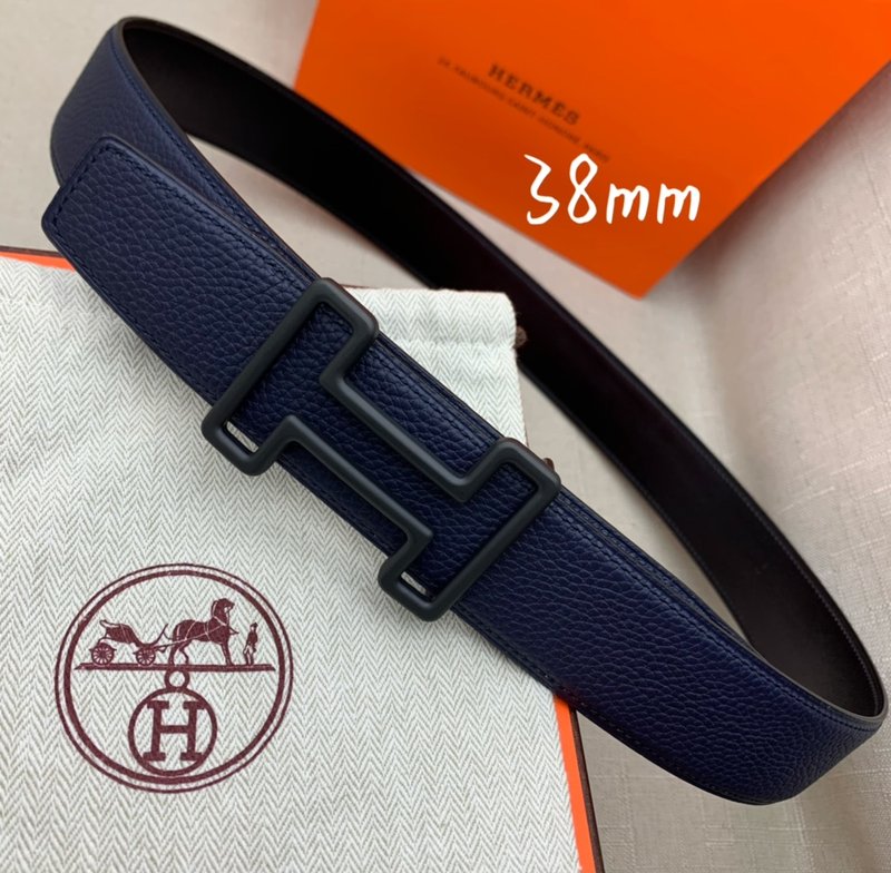 에르메스 양면 가죽 벨트 38mm 네이비 001-220777
