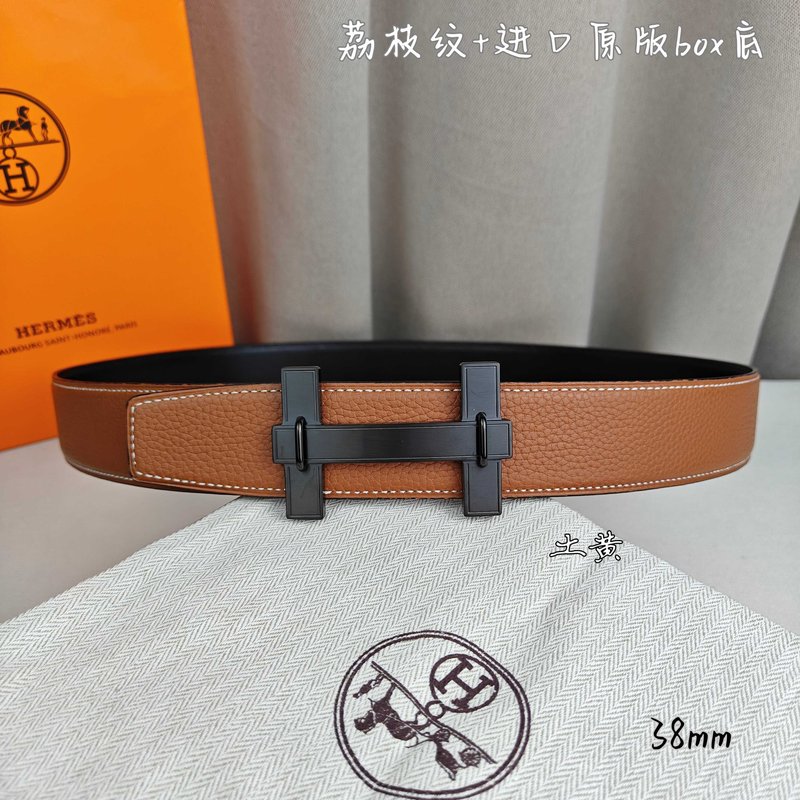 에르메스 양면 벨트 H 버클 소가죽 허리띠 001-220785