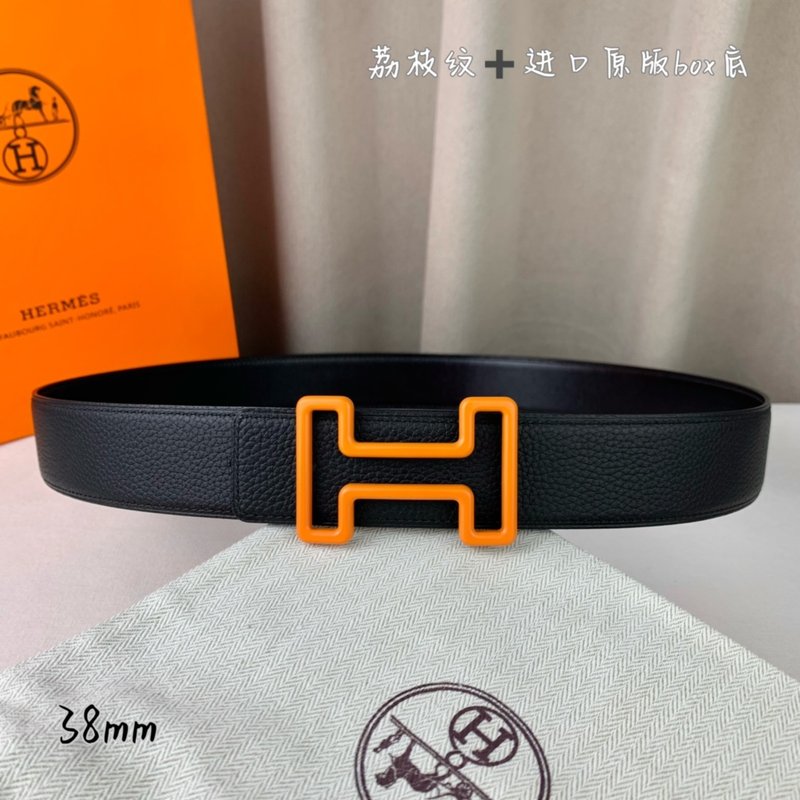 에르메스 클래식 블랙 리치 그레인 벨트 001-220792