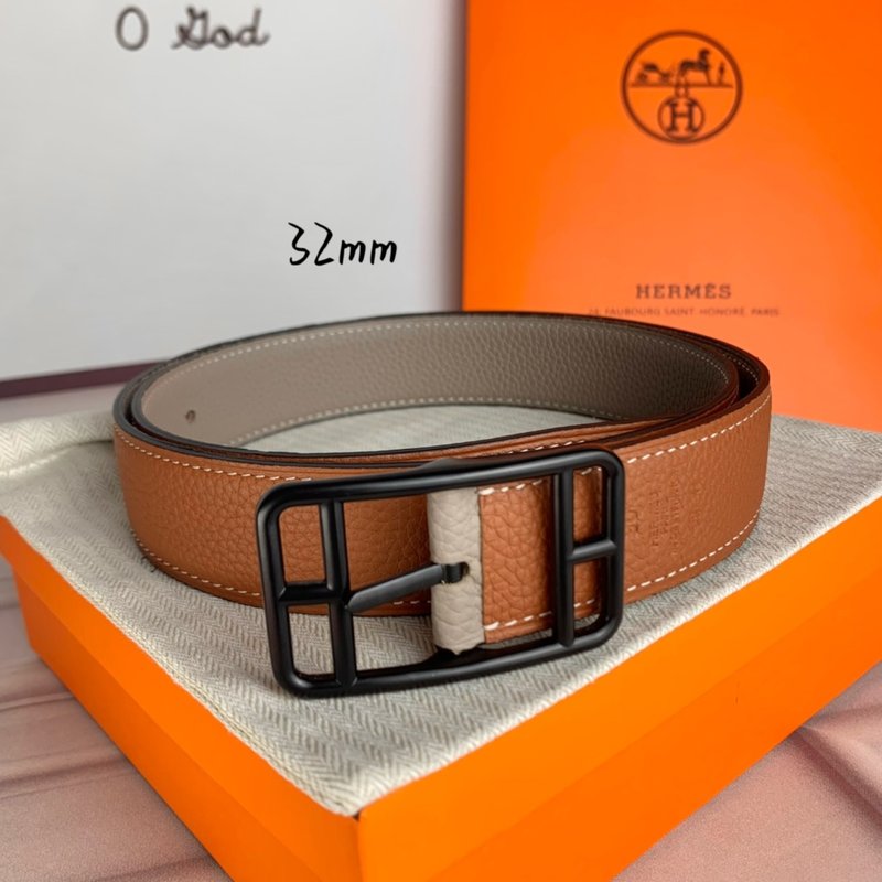 에르메스 양면 리치 그레인 핀 버클 벨트 32mm 001-220829