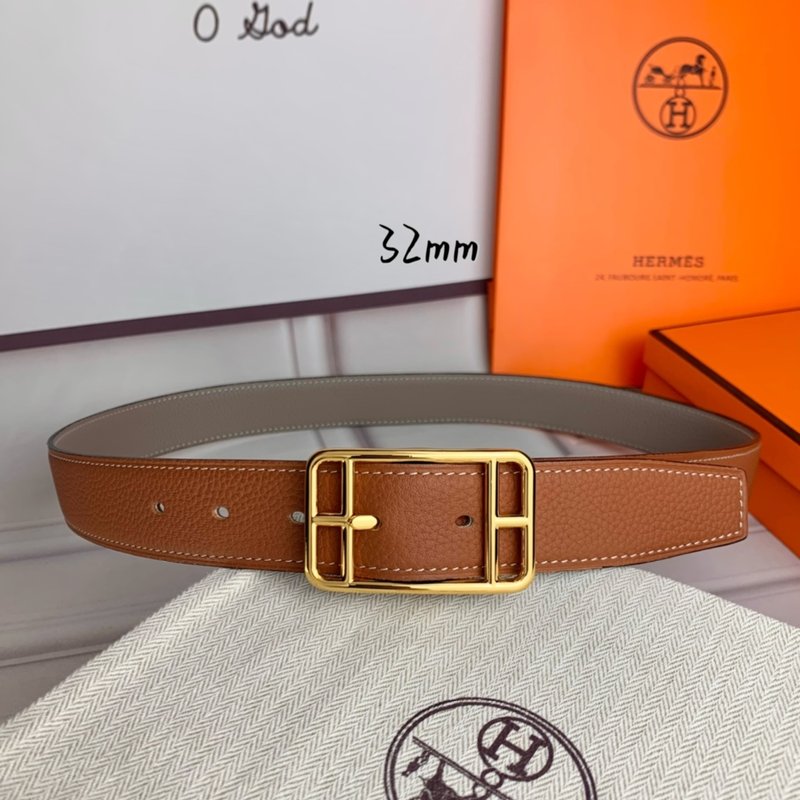 에르메스 양면 리치 그레인 핀 버클 벨트 32mm 001-220829