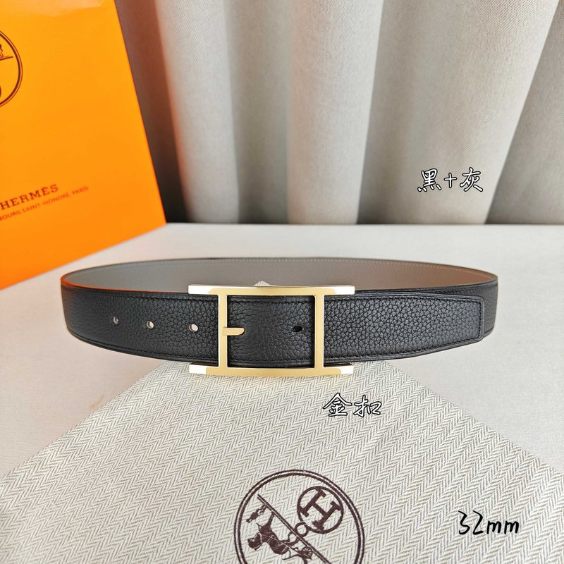 에르메스 양면 리치 그레인 핀 버클 벨트 001-220831