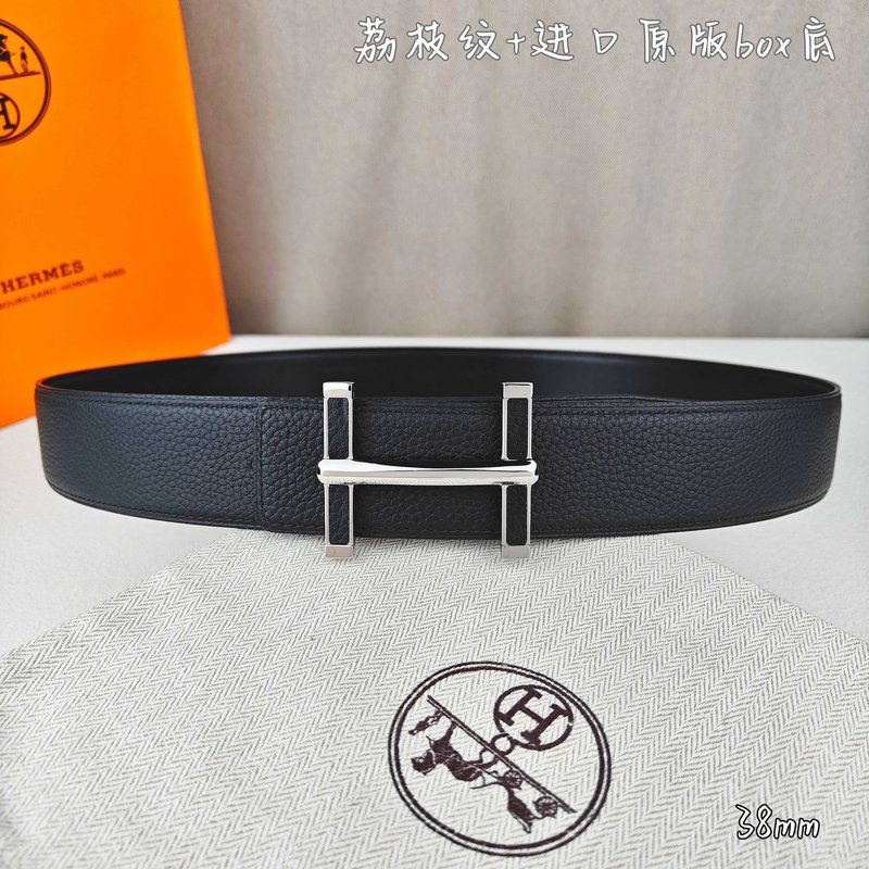 에르메스 클래식 H 버클 양면 가죽 벨트 38mm 001-220842