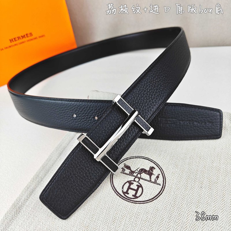 에르메스 블랙 양면 H 버클 벨트 001-220843