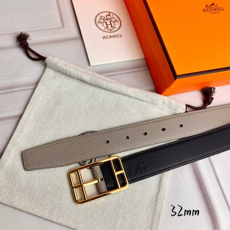 에르메스 양면 리치 그레인 핀 버클 벨트 001-220854
