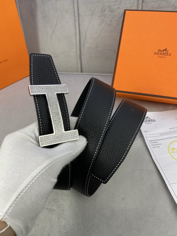 에르메스 스타일 3.8cm 토고 소 가죽 벨트 001-220906