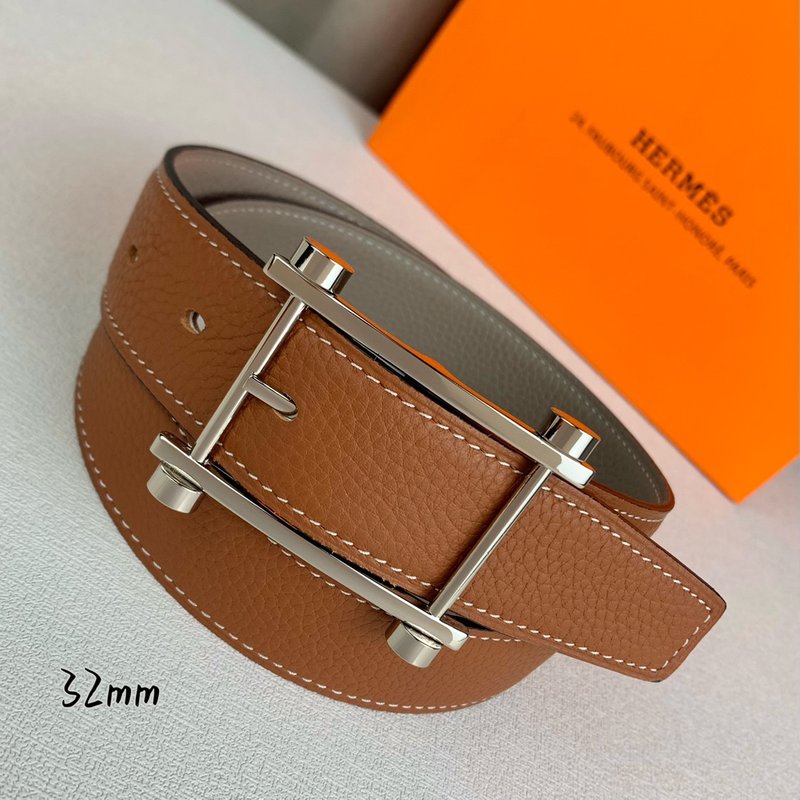에르메스 양면 리치 그레인 핀 버클 벨트 001-220912