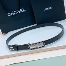 샤넬 라인스톤 송아지 가죽 벨트 001-220915