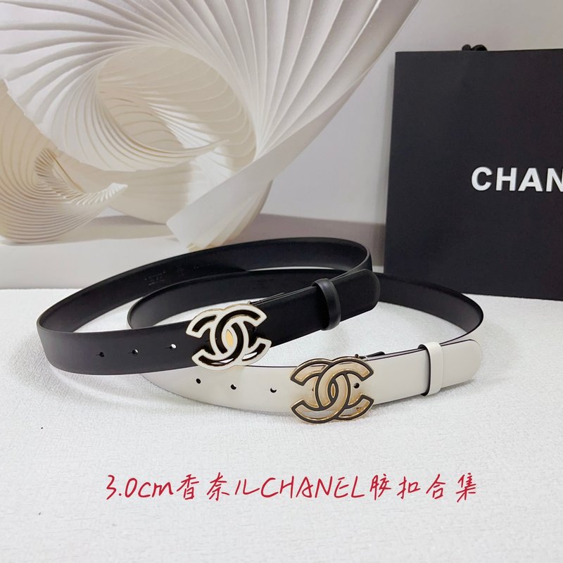 샤넬 3.0cm 양면 평직 벨트 001-220930