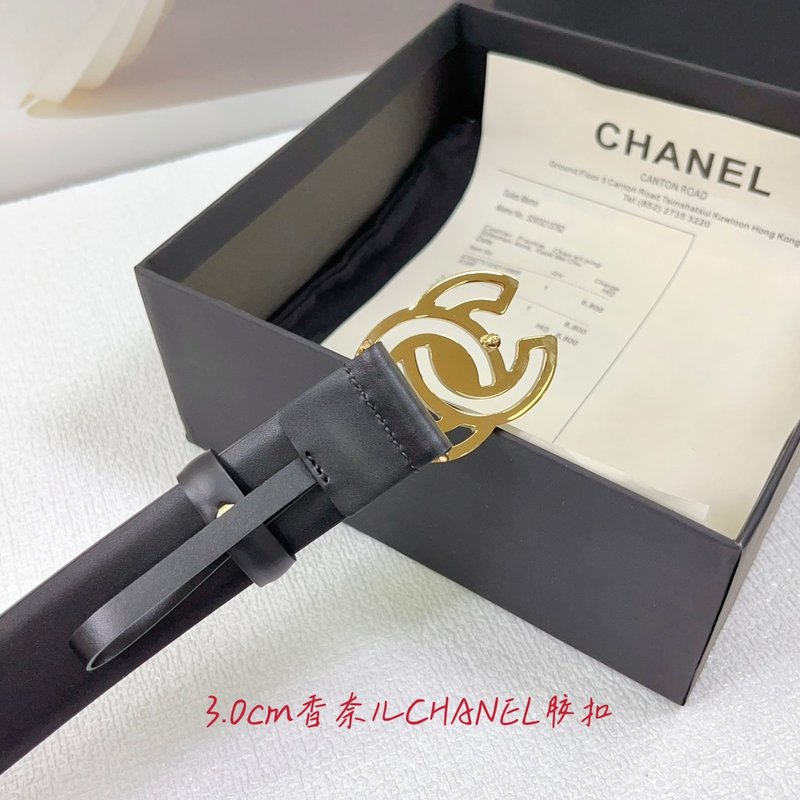 샤넬 3.0cm 양면 평직 벨트 001-220937