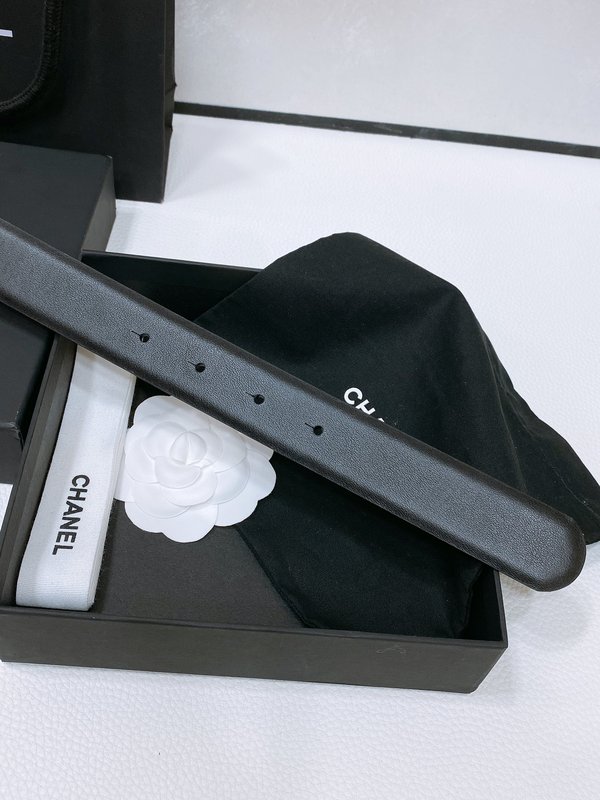 샤넬 24C 블랙 체인 가죽 벨트 001-220941