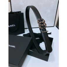 샤넬 24C 블랙 체인 가죽 벨트 001-220941