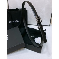 샤넬 24C 블랙 소 가죽 체인 벨트 CC 로고 001-220942