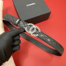 샤넬 24C 체인 로고 버클 양피 벨트 001-220949