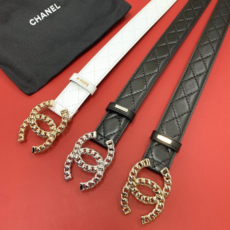 샤넬 24C 체인 퀼팅 벨트 3.0cm 001-220950
