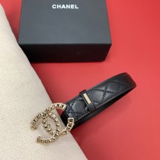 샤넬 24C 양피 퀼팅 체인 벨트 001-220951