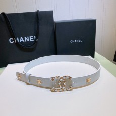 샤넬 CC 체인 벨트 화이트 컬러 001-220965