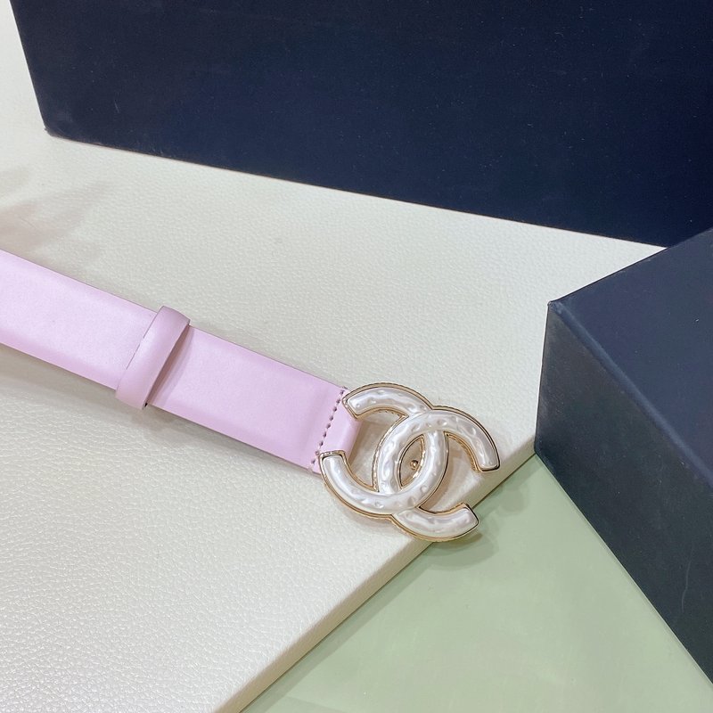 샤넬 23P 수지 CC 송아지 가죽 벨트 001-220975