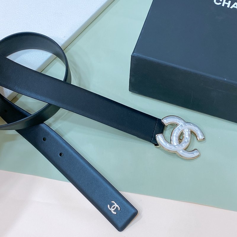 샤넬 CC 레진 버클 블랙 벨트 001-220978