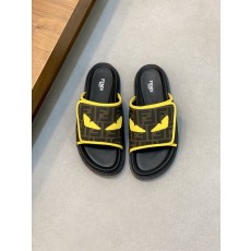 펜디 블랙 옐로우 로고 슬리퍼 001-221135