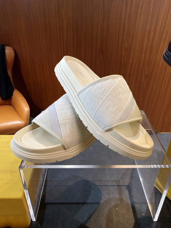 펜디 FENDI 남성용 FF 자카드 슬리퍼 샌들 001-221138
