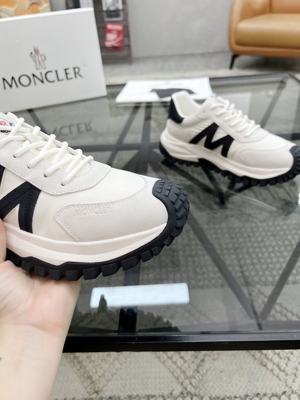 몽클레어 이탈리아 가죽 캔버스 캐주얼 운동화 001-221332