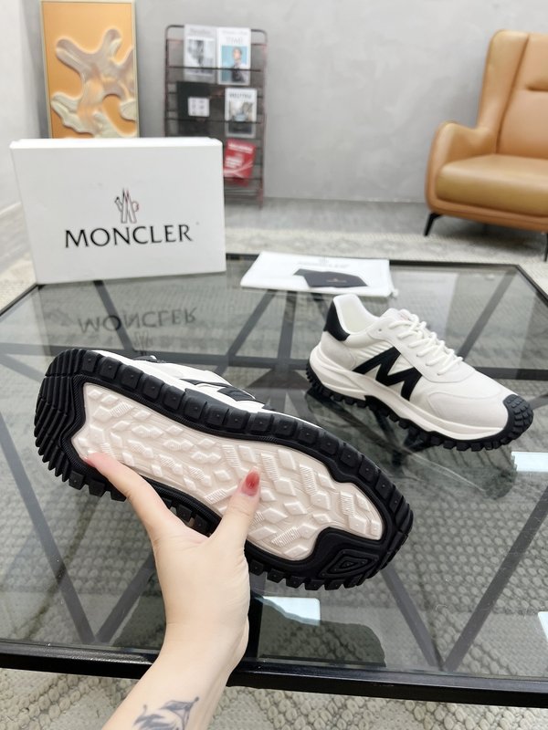 몽클레어 이탈리아 가죽 캔버스 캐주얼 운동화 001-221332