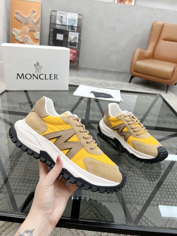 몬클레르 이탈리아 가죽 캔버스 운동화 001-221335