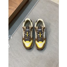 발렌티노 골드 카모 스웨이드 가죽 운동화 001-221477
