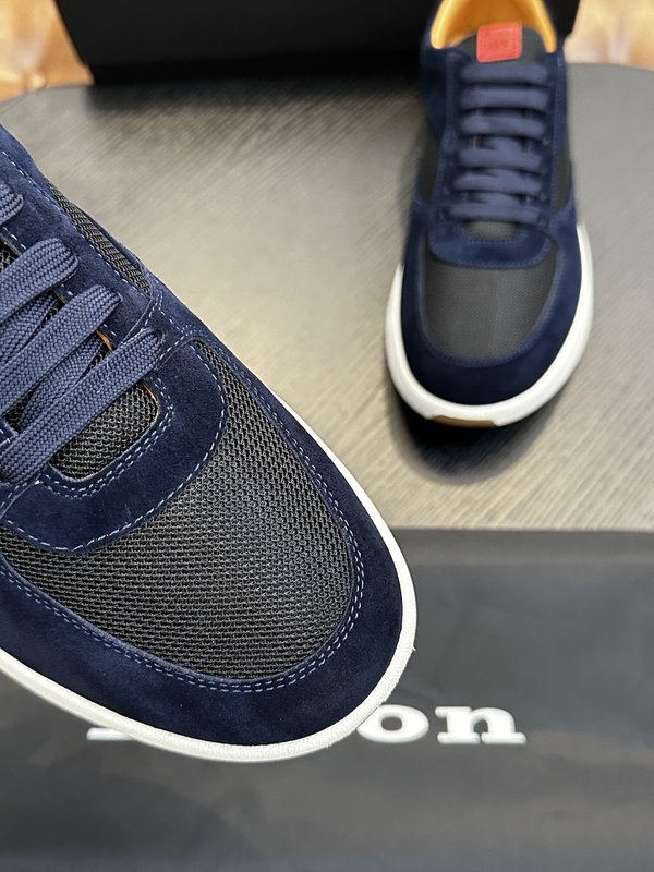 Kiton 남성 스웨이드 럭셔리 운동화 001-221558