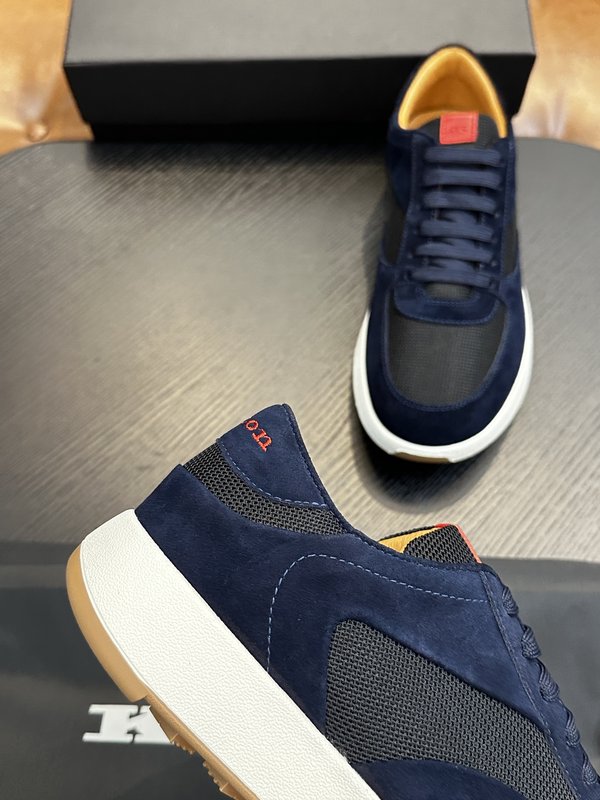 Kiton 남성 스웨이드 럭셔리 운동화 001-221558