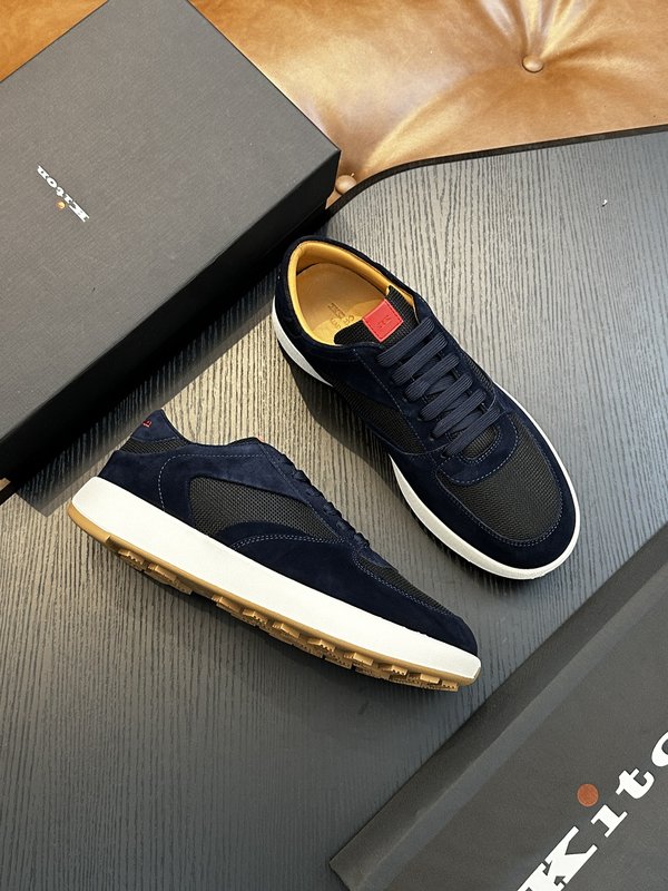 Kiton 남성 스웨이드 럭셔리 운동화 001-221558