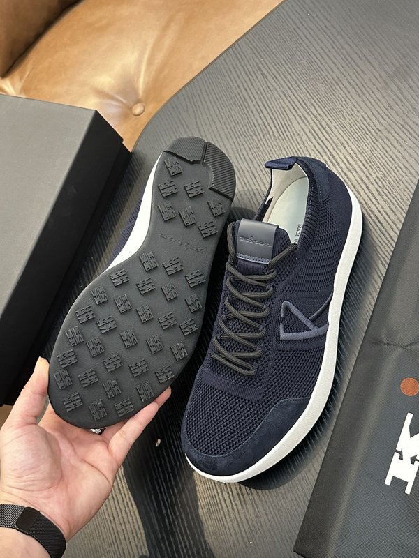 Kiton 남성 니트 소재 운동화 001-221603