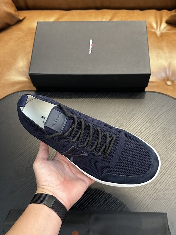 Kiton 남성 니트 소재 운동화 001-221603