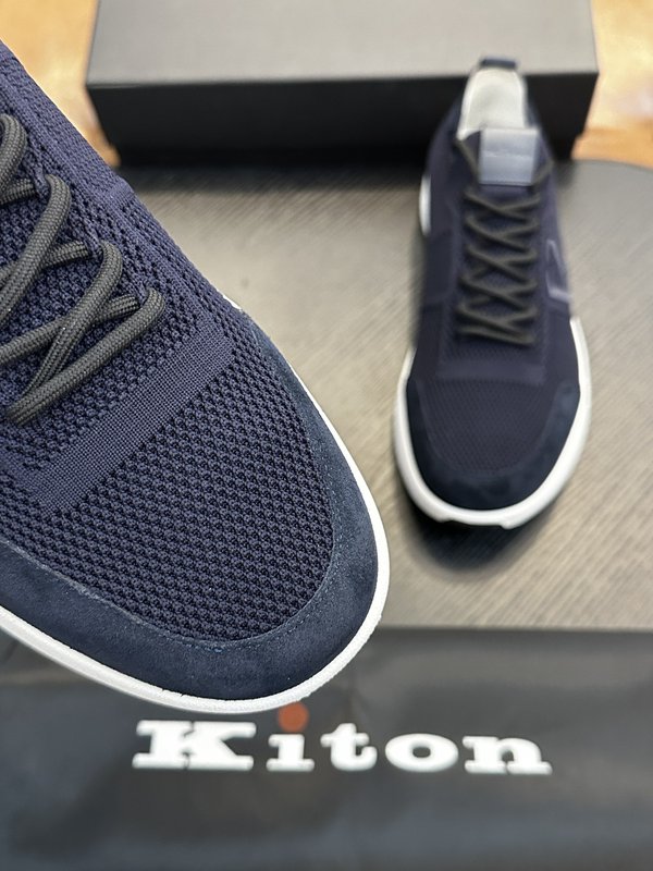 Kiton 남성 니트 소재 운동화 001-221603