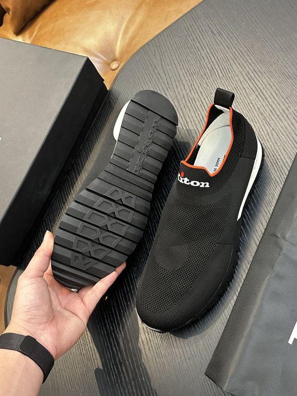Kiton 남성 니트 소재 운동화 001-221612