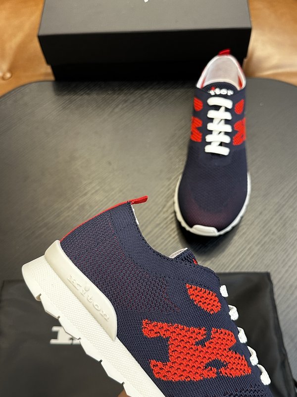 Kiton 남성 니트 소재 운동화 001-221640