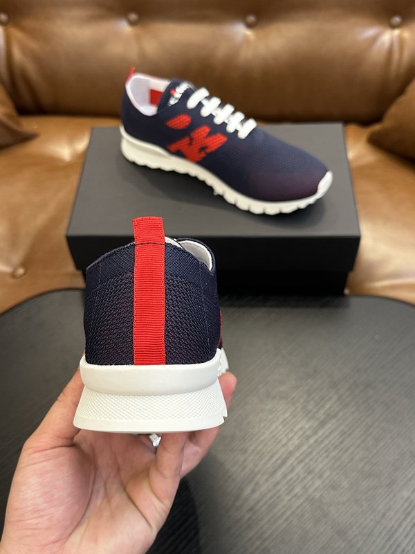 Kiton 남성 니트 소재 운동화 001-221640