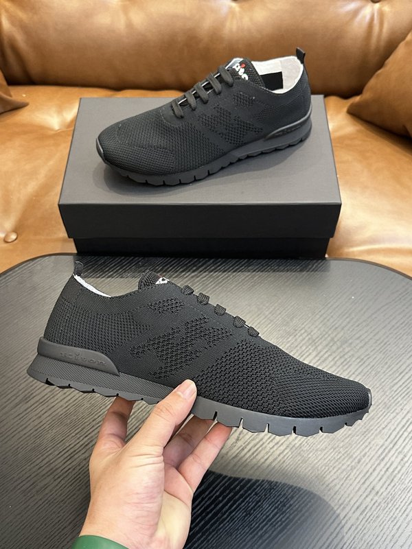 Kiton 남성 니트 소재 운동화 001-221660