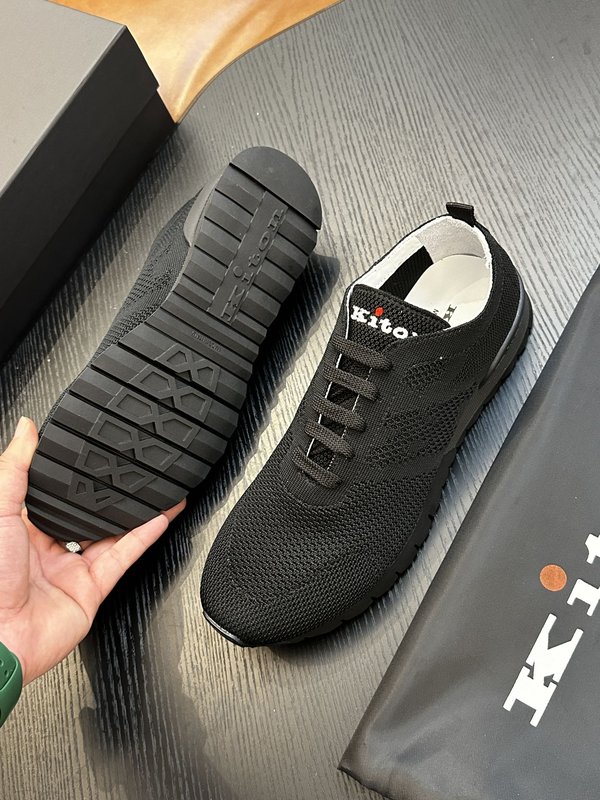 Kiton 남성 니트 소재 운동화 001-221660