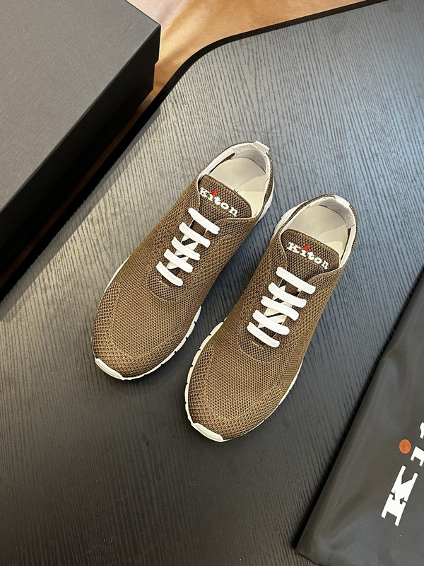 Kiton 남성 니트 소재 운동화 001-221670