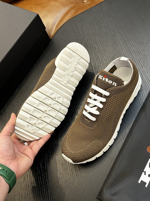 Kiton 남성 니트 소재 운동화 001-221670