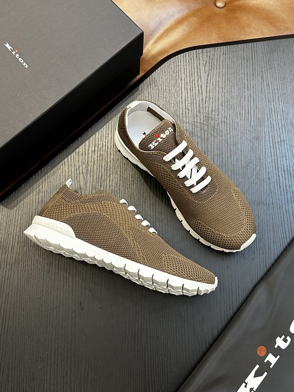 Kiton 남성 니트 소재 운동화 001-221670