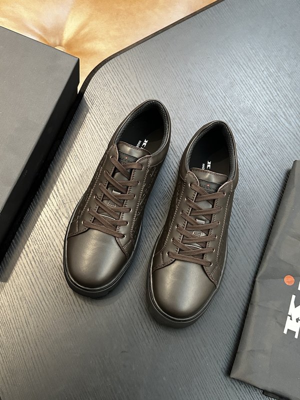 Kiton 남성 송아지 가죽 스니커즈 001-221674