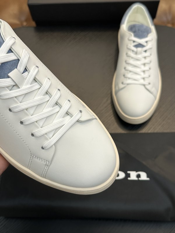 Kiton 남성 송아지 가죽 스니커즈 001-221686
