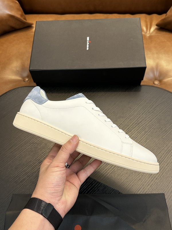 Kiton 남성 송아지 가죽 스니커즈 001-221686