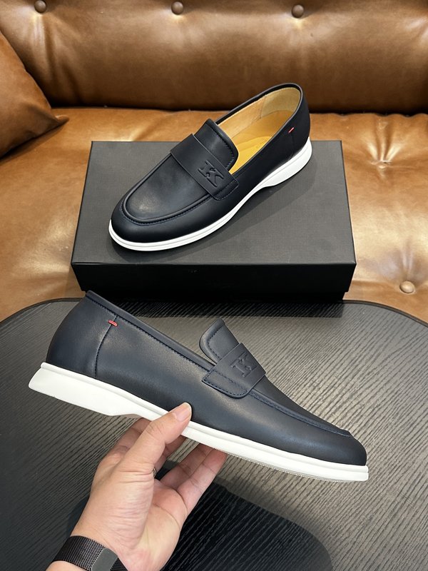 Kiton 남성 송아지 가죽 스니커즈 001-221692