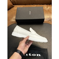 Kiton 남성 송아지 가죽 스니커즈 001-221715